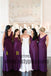 A line Bridesmaid Dresses, Purple Bridesmaid Dresses, Long Bridesmaid Dresses With Bodice Sleeveless V-Neck, TYP0448