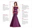 Off-The-Shoulder Charming Burgundy Satin A-line Long Cheap Side Slit Prom Dresses With Pockets, PDS0037