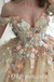 Gorgeous Tulle Off Shoulder V-Neck Sleeveless A-Line Long Prom Dresses/Ball Gown With Applique,PDS0639
