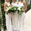 Tight One Shoulder Long Cheap White Ruched Chiffon Bridesmaid Dresses Online, TYP1174