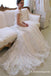 A-line Cap Sleeves Elegant White Lace Long Wedding Dresses with Sashes, TYP1942