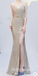 Elegant Sequin Spaghetti Straps V-Neck Side Slit Mermaid Long Prom Dresses ,PDS0384