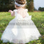 Ball Gown Scoop Backless Tea-Length Tulle Flower Girl Dress with Bowknot Lace, TYP0787