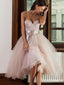 Charming A Line Sweetheart Tulle Light Blush Below Knee-length Short Cheap Homecoming Dresses, TYP2038