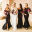 Hot Selling Charming Mismatched Black Long Cheap Wedding Party Bridesmaid Dresses, TYP2049