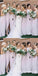Mismatched A-Line V-Neck Long Lavender Chiffon Cheap Bridesmaid Dresses, TYP1940