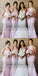 Light Pink Sleeveless Charming Long Mermaid Bridesmaid Dresses, Bridesmaid Dresses, TYP0755