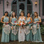 Newest Mismatched Charming Elegant Long Cheap Tulle Wedding Party Bridesmaid Dresses, TYP2041