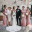 Popular Halter Pink Mermiad Long Cheap Bridesmaid Dresses, BDS0095