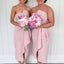 Sweetheart Charming Pink Satin Long Floor-Length Cheap Bridesmaid Dresses, BDS0027