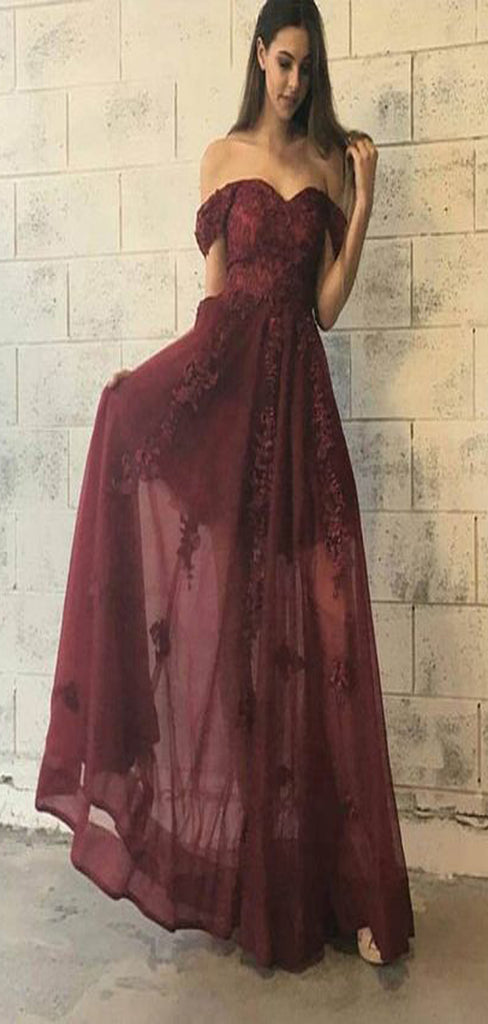 Off the Shoulder Elegant Sweetheart Charming Cheap Long Prom Dresses, TYP1394