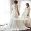 Sexy See Through Cap Sleeve A-line Chiffon Beach Wedding Dresses Online, TYP0880
