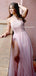 One Shoulder Sparkly Pink Sequin Sexy Side Slit A-line Long Cheap Formal Evening Prom Dresses, PDS0078