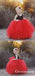 Lovely Black and Red Tulle Long Ball Gown Princess  Flower Girl Dresses, TYP1956