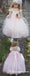 Cute Cap Sleeve Pink Tulle Beautiful Flower Girl Dresses with Pearl Belt Under 100, TYP1960
