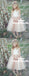 A-Line Bateau Tea-Length Blush Tulle Flower Girl Dresses, TYP0887