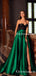 Elegant Charming Sweetheart Sleeveless Top Black Lace With Green Satin Bottem Long Cheap Prom Dresses, TYP2108