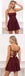 Rust Chiffon Sweetheart Spaghetti Straps A Line Short Mini Homecoming Dresses, HDS0100