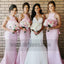 Light Pink Sleeveless Charming Long Mermaid Bridesmaid Dresses, Bridesmaid Dresses, TYP0755