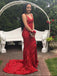 Long Mermaid Prom Dresses for Women Red Mermaid Sparkly Evening Ballgowns, TYP1228
