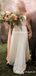 Charming V-neck Spaghetti Strap Sleeveless Long Cheap A-line Lace Wedding Dresses, TYP2070