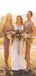 Charming Spaghetti Straps V-neck Side Slit Long Cheap Bridesmaid Dresses, BDS0056