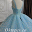 Elegant Tulle And Sequin Lace Spaghetti Straps Lace Up Back A-Line Long Prom Dresses, PDS0951