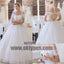 Vantage Off Shoulder Short Sleeve Lace Top Open Back Tulle Wedding Dresses, TYP0520