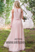 Newest Top Lace Skirt Tulle Bridesmaid Dresses, Long Tulle Bridesmaid Dresses, TYP0407