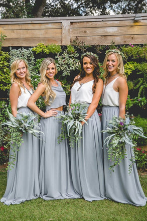 Cheap New Design Popular Simple Two Pieces Bridesmaid Dresses, TYP1132