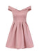 Off Shoulder Pink Cheap Homecoming Dresses Under 100, CM401