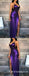 Halter Purple Long Split Evening Party Dress With Backless Prom Dresses, TYP1709