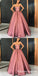 Sweetheart Sleeveless Blush Long Ball Gown Prom Dresses with Pockets, TYP1638
