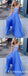 A-Line Spaghetti Straps Sleeveless Blue Floor Length Prom Dresses, TYP1870