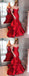 Sexy Red Satin Sweetheart lace Up Long Mermaid Prom Dresses, TYP1457