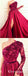 Generous One Shoulder Long Sleeves Fuchsia Split Prom Dresses with Appliques, TYP1660