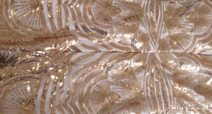 Sparkle Gold Sequin Deep V Neck Long Mermaid Prom Dresses, TYP1381