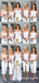 White Sweetheart Sleeveless Front Split Tea-Length Bridesmaid Dresses, TYP1806