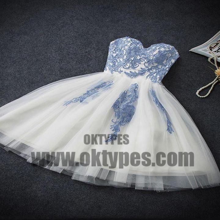 Homecoming Dress, Sexy A-line Strapless Short Prom Dress Party Dress, TYP0686
