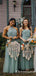 Newest Mismatched Charming Elegant Long Cheap Tulle Wedding Party Bridesmaid Dresses, TYP2041