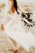 Long Sleeve Ivory Lace See Through Backless Boho Wedding Dresses, TYP1245