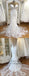 Spaghetti Strap Lace Mermaid Tulle Applique Ivory Wedding Dresses, TYP1481
